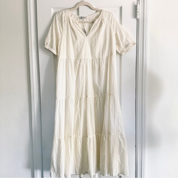 NWT Madewell Cream Dress Bubble Midi. New With Tag. Women’s Size Medium. - Picture 2 of 14